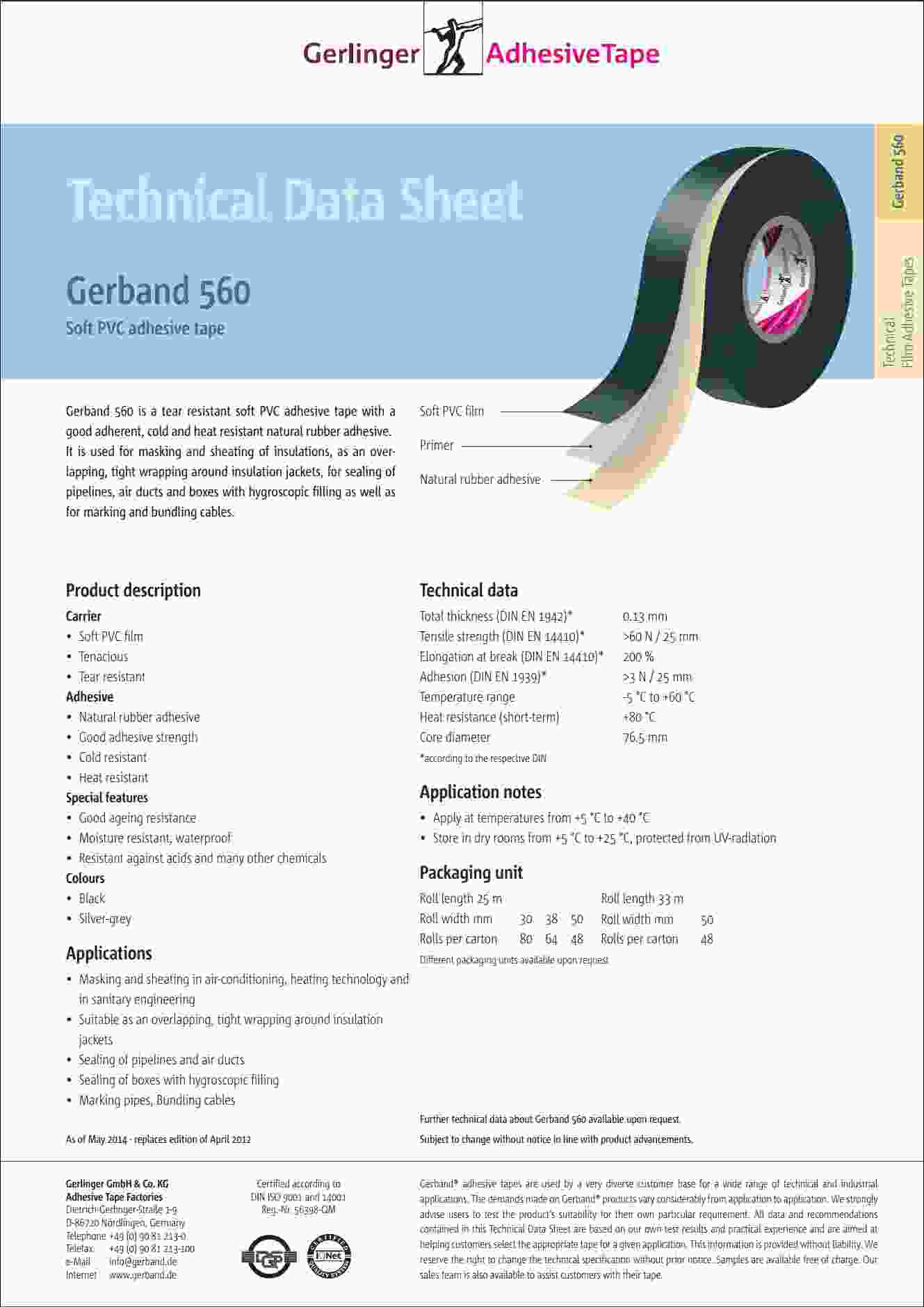 Gerband 560 adatlap