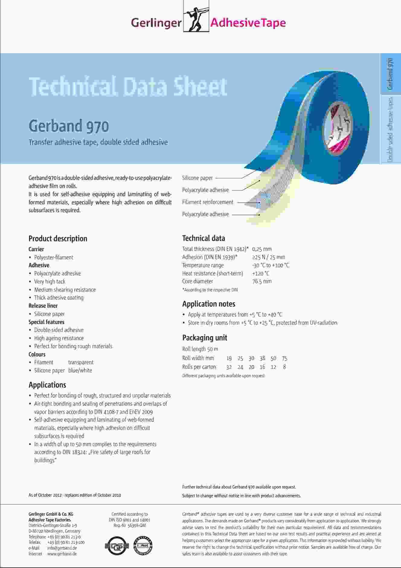 Gerband 970 adatlap